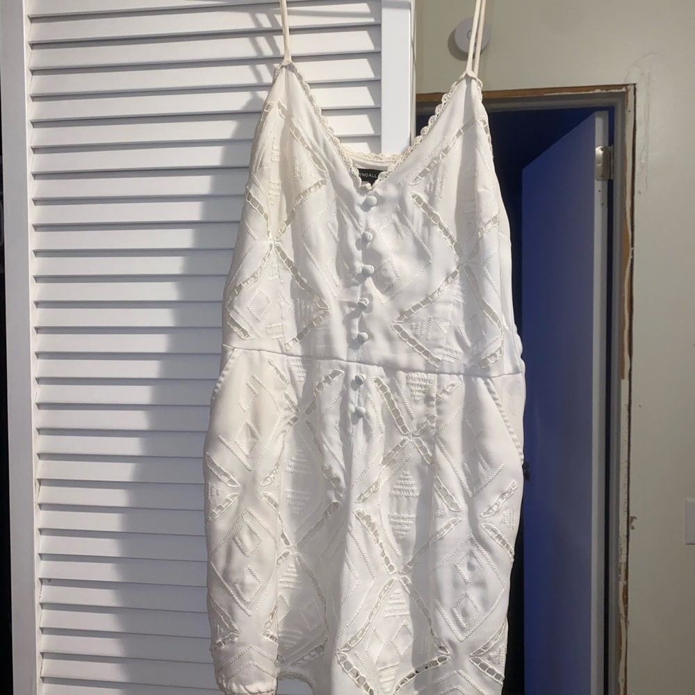 White Romper with Pockets